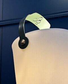 Anse en aluminium thermolaqué du luminaire seau en porcelaine biscuit