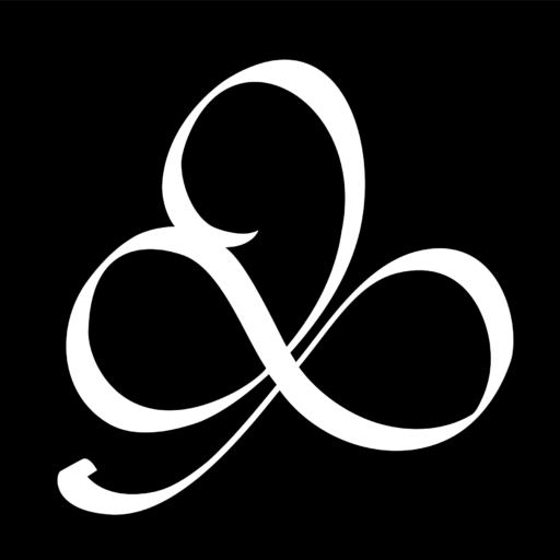 Logo trefle sur fond noir