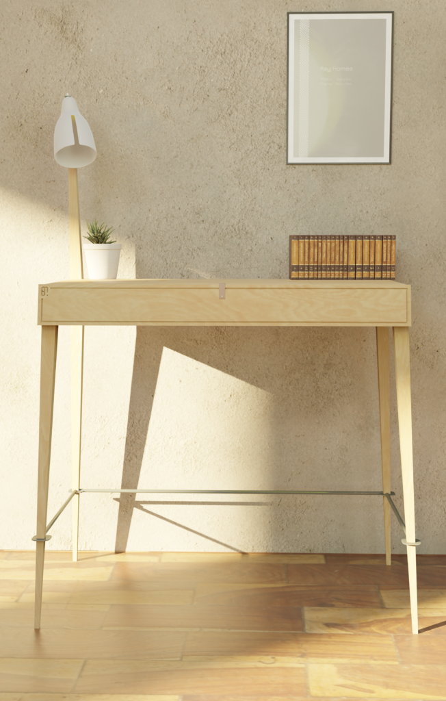 Bureau en bois représentant l'article sur le bois dans le mobilier