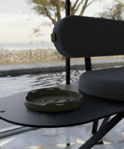 Banquette 3 places avec zoom sur le plateau