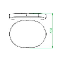 Caractéristiques techniques vue de dessus du fauteuil "Hommage"