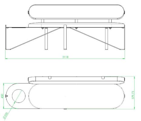 Caractéristiques techniques de la banquette canapé 3 places de la collection Hommage