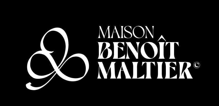 Logo sur fond noir de la maison Benoît Maltier