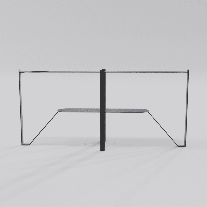 Console design noire de dimension 1800 mm de la collection hommage à Georges
