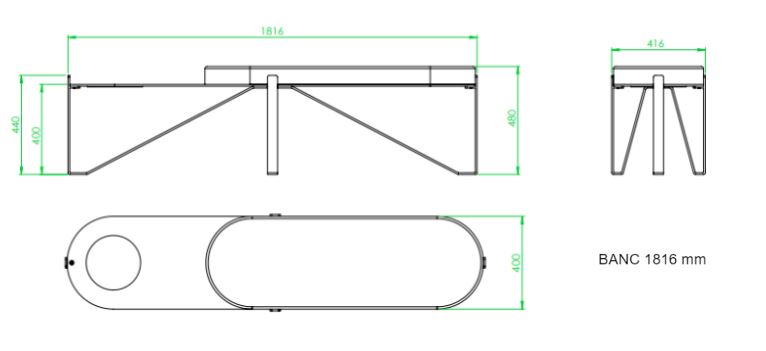 Fiche technique banc 1816 mm