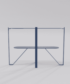 Console design bleue saphir RAL 5003 Maison Benoît Maltier