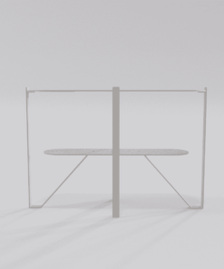 Console design grise vue de face dimension 1200 mm