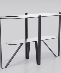 Console noire en 1200 mm vue de biais gauche