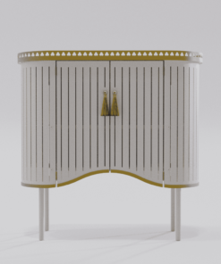 Buffet blanc design de la collection Louis Truc vu de face