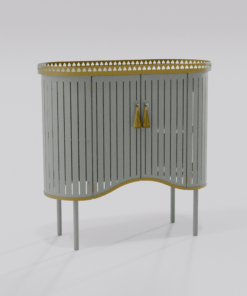 Buffet gris de la collection Louis truc vue de biais