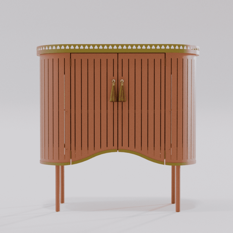 Commode design rose Louis Truc
