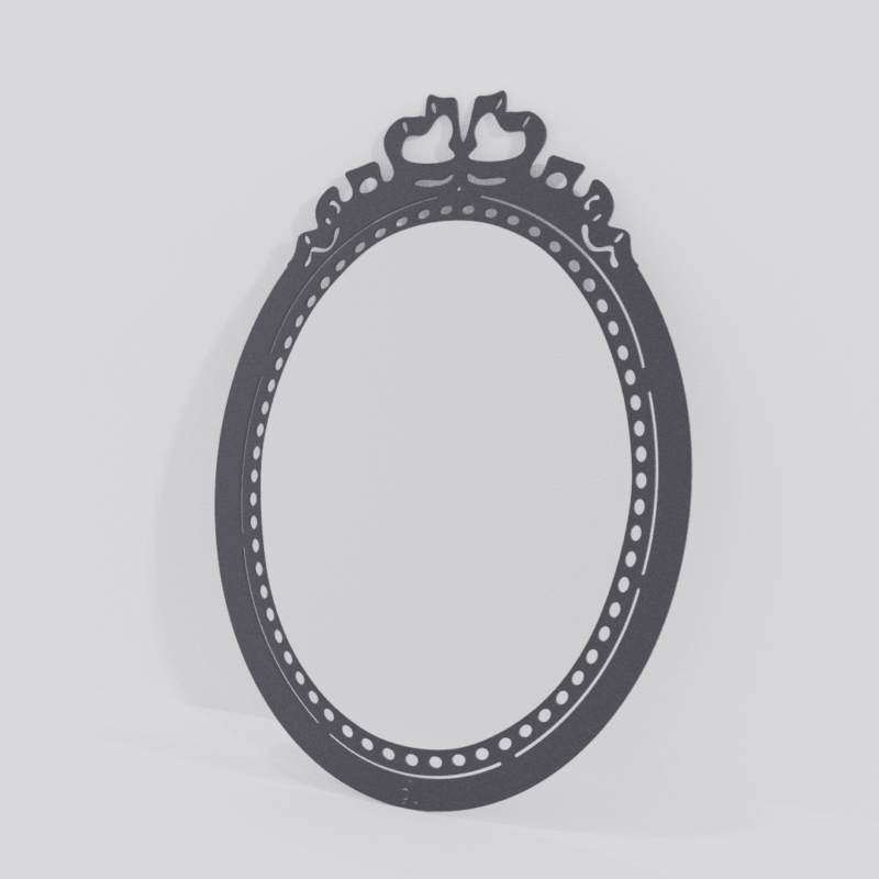 Miroir design noir Louise vue de gauche