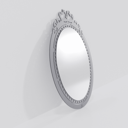 Miroir noir design vue de profil