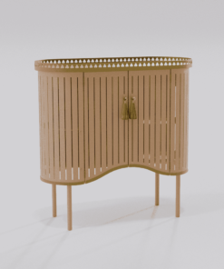 Buffet design beige brun vue de droite de la collection Louis Truc
