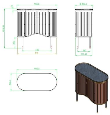 Buffet Louis Truc plan technique