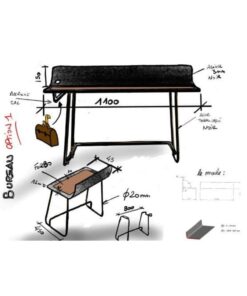 Esquisse dessin bureau Mary