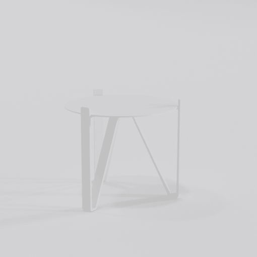 Petite table basse ronde design de couleur blanche et de diamètre 500 mm