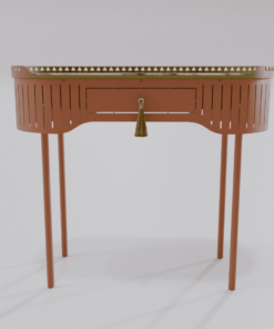 Bureau console terracotta de la collection Louis truc vue de face