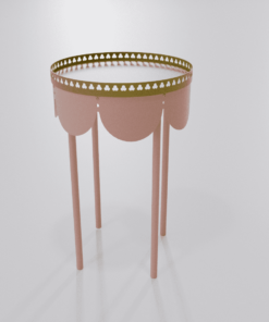 Guéridon moderne rose de la collection Louis Truc